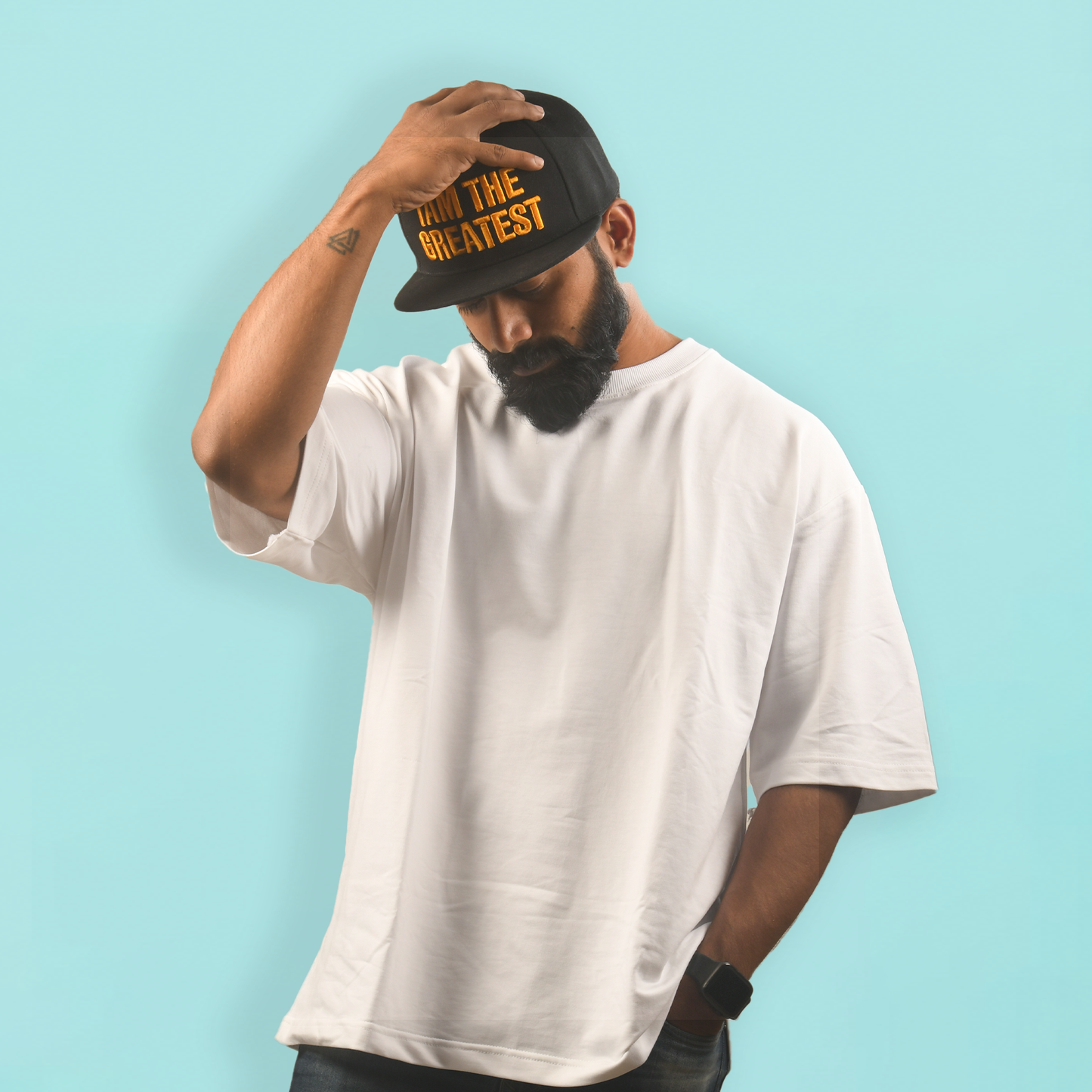 Titanium White Men's Premium Oversized Tshirt