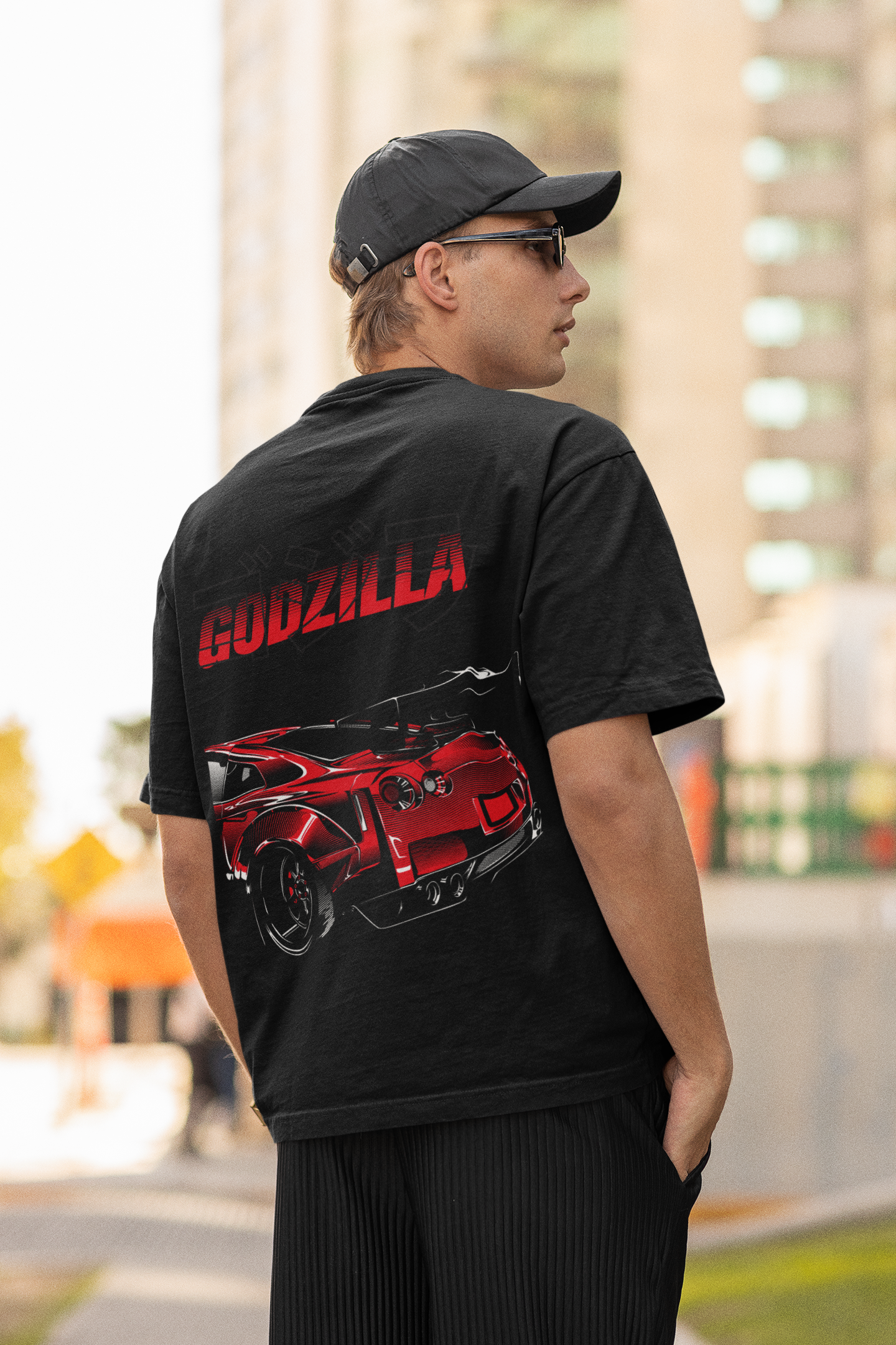 Gorilla GTR  Men's Premium black Printed Oversized Tshirt