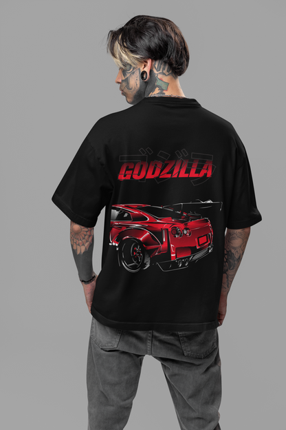 Gorilla GTR  Men's Premium black Printed Oversized Tshirt